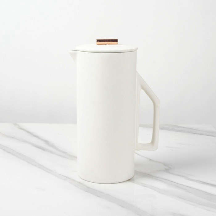 YIELD Cream Ceramic French Press