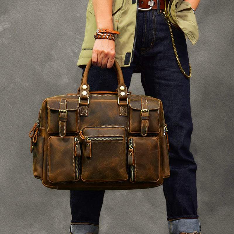 Men's Leather Messenger Bag