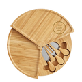 Old Tymes 3-Tier Wedge Cheeseboard with 3-Piece Knife Set