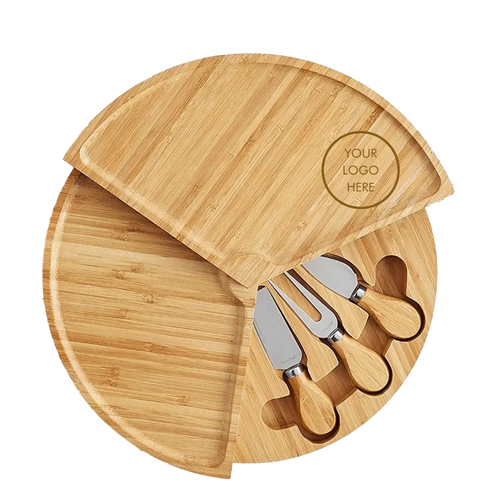 Old Tymes 3-Tier Wedge Cheeseboard with 3-Piece Knife Set