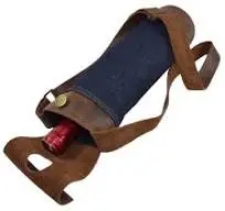 Hide and Drink Repurposed Denim Wine Caddy