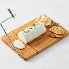 Picnic At Ascot Bamboo Board With Wire Cheese Slicer and 4 Cheese Markers