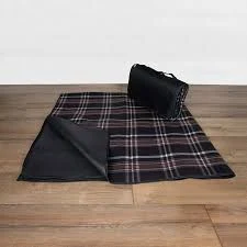 [920-00-177-000-0] ONIVA Outdoor Picnic Blanket Tote XL - Black Tartan